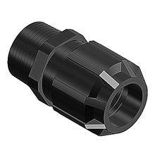 ABB Ranger® 2930NM NSG Non-Metallic Strain Relief Liquidtight Connector, 3/4 in Trade, Cable Openings: 1/8 to 3/8 in, Polyamide/Nylon 6.6