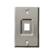 QuickPort® 4108W-1SP Phone Wallplate, 1 Gang, 4-1/2 in L x 2-3/4 in W, Recessed Mount, Stainless Steel