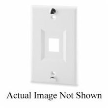 Signamax SSKF-1P Keystone Phone Wallplate, 1 Gangs, 4-1/2 in W, High Impact Thermoplastic/Stainless Steel, Wall Mount