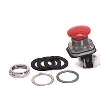 Rockwell Automation 800T-D6D2 Non-Illuminated Pushbutton, 30.5 mm, 1NC Contact Configuration, Mushroom Head Operator, Red