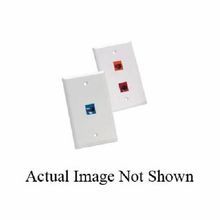 comCables™ FP-4WHT Modular Faceplate, 4 Ports, Flush Mount, Thermoplastic