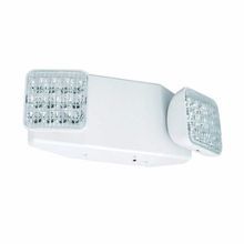 Compass® CU2SQ Emergency Light, 0.7 W Lamp, LED Lamp, 120/277 VAC, 2 Heads, Thermoplastic
