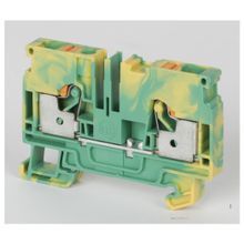 Allen-Bradley 1492-PG6 1-Level 1-Circuit Grounding Terminal Block, 800 VAC/VDC, 6 sq-mm Wire, Push-In Mounting