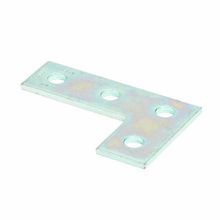 B-Line B143ZN Flat Corner Plate, 4 Holes, 5-3/8 in L x 3-1/2 in W, Steel