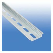 E-Rail 111.037 Standard DIN Rail, 18 mm L x 6.3 mm W Slots, 2 m L x 1 mm THK, Stainless Steel