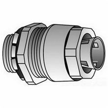 O-Z/Gedney SR-50-250 Grip-Tite® Strain Relief Straight Cord Connector, 1/2 in Trade, Cable Openings: 0.156 to 0.25 in, Malleable Iron, Zinc Plated