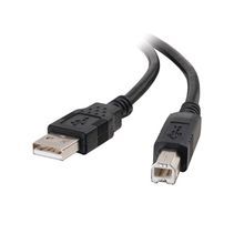 Quiktron® C2G® 28103 USB Cable, 9.8 ft L, USB-A Male x USB-B Male Connector, 28 AWG, 24 AWG Stranded Tinned Copper Conductor, PVC Jacket