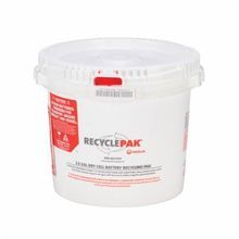RecyclePak® SUPPLY-041 Battery Recycling Pail, 3.5 gal, 50 lb, 10.58 in L x 10-23/64 in W