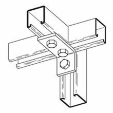 B-Line B102PAZN 90 deg Pre-Assembled Corner Angle, 3 Holes, 2-1/4 in L x 3-1/2 in W x 1/4 in THK, Strip Steel