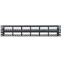 Panduit® Mini-Com® CP48BLY Flat Shielded Modular Patch Panel, 48 Ports, Stainless Steel