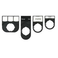 Rockwell Automation 800F Legend Plate, 36 X 52mm, 1 Piece Rectangular, BlackCustom Text/Symbol, Blank, No Text, 22.5mm Opening