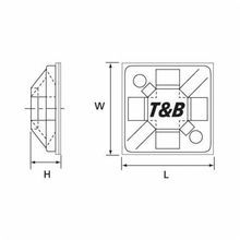 Ty-Rap® TC5344A Cable Tie Mounting Base, 4-Way, Adhesive Mount, 0.19 in W Max, Nylon, Natural