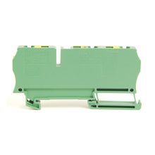 Rockwell Automation Spring Clamp Terminal Block,One-Circuit Feed-Through Ground Block,4 mm (# 22 AWG - # 10 AWG) or 2.5 mm (# 22 AWG - # 12 AWG),Standard Feedthrough,Green / Yellow Stripe (Standard),