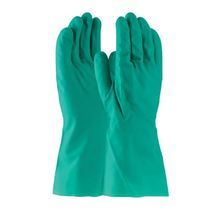 Assurance® 50-N110G/M Lightweight Chemical-Resistant Gloves, M, Ambidextrous Hand, Nitrile, Green, Unlined Lining, 13 in L, Resists: Abrasion, Chemical and Puncture, Unsupported Support, Straight Cuff, 11 mil THK