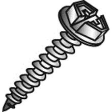 Cully™ 77008J Self-Tapping Sheet Metal Screw, Measurement System: Imperial, #10-16 Thread, 1/2 in OAL, Hex Washer Head, Phillips®/Slotted Drive, Steel, Zinc Plated