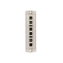 Leviton® 5F100-6IC Fiber Optic Adapter Plate OPT-X® 5F100-6IC Fiber Optic Adapter Plate Fiber Optic Adapter, Polymer