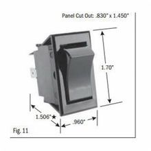 SELECTA® SS1113-BG Rocker Switch, 15 A at 125 VAC Electrical Rating, DPST Contact Configuration, 2 Pole