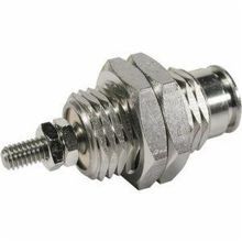 SMC® CJPB10-15 Round Body Cylinder, 10 mm Cylinder Bore, 15 mm Stroke Length, 2.45 N Push, 49 N Pull Maximum Force, Single Acting Cylinder Action, Panel Mounting