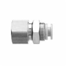 SMC® KQ2E07-35 One-Touch Bulkhead Connector, Connector, 1/4 in, Tube x NPT End Style, Brass