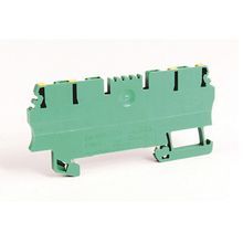 Rockwell Automation Spring Clamp Terminal Block,One-Circuit Feed-Through Ground Block,1.5 mm (# 22 AWG - # 16 AWG),Standard Feedthrough,Green / Yellow Stripe (Standard),
