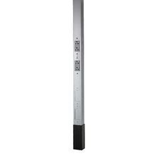 Wiring Device-Kellems HBLPPOA Blank Pre-Wired Service Pole, (4) Knockouts, 4 Outlets, 10 ft 2 in L x 2.13 in W, Aluminum