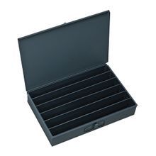 DURHAM MFG® 125-95 Horizontal Large Compartment Box, 12 in L x 18 in W x 3 in H, 6 Compartments