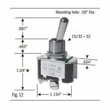SELECTA® SS206S-BG Heavy Duty Toggle Switch, 125/250 VAC, 20/10 A, 1 hp Power, SPST Contact Configuration