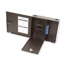 Multilink® FWM-2X-LC 12-Port Single Door Wall Mount Enclosure, Wall Mount, Steel, Black