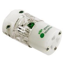 Wiring Device-Kellems Insulgrip® HBL8319CT Female Standard Straight Blade Connector, 125 VAC, 20 A, 2 Pole, 3 Wires, Transparent