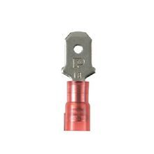 Panduit® Pan-Term® DNF18-250M-C DNF-M Insulated Vibration-Resistant Male Tab Disconnect, 22 to 18 AWG Conductor, 0.25 x 0.032 in Tab, Sleeved/Standard Barrel, Copper, Red