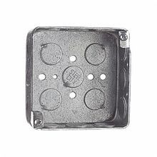Steel City® 52151-1/2 Square Box, Steel, 21 cu-in Capacity, 6 Knockouts, 4 in H x 4 in W x 1-1/2 in D Dimensions