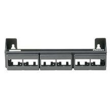 Panduit® Mini-Com® CWPP12WBL Flat Unshielded Modular Patch Panel With Faceplate, 12 Ports, Stainless Steel