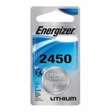 Energizer® CR2450 Coin Battery, Lithium Manganese Dioxide, 3 VAC, 620 mAh