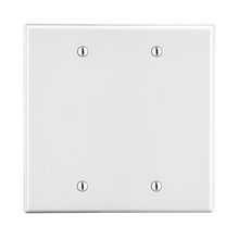 Wiring Device-Kellems P23W Standard Wallplate, 2 Gangs, Polycarbonate, White