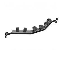 Leviton® 49006-AMB Angled Cable Management Bar With Loop Fastener, 1.72 in H x 19 in W x 3.07 in D, Rack Mount, 16 ga Steel, Black, For Use With Angled Patch Panel