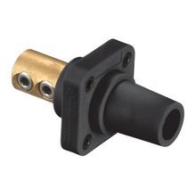 Wiring Device-Kellems HBLFRBK 16 Series 1-Conductor 1-Wire 1-Phase Female Heavy Duty Industrial Grade Standard Single Pole Receptacle, 600 VAC, 250 VDC, 300/400 A, 4 to 4/0 AWG Wire, Double Set Screw Connection
