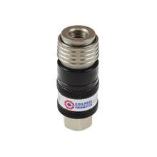 Coilhose® 150USE 5-in-1 Automatic Safety Exhaust Coupler, 1/4 in FPT, Steel/Aluminum