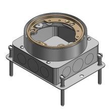 Steel City® 68-S 68 Series Shallow Floor Box, Stamped Steel, 47 cu-in Capacity, 1 Gang, 6 Knockouts, 4-11/16 in L x 4-1/4 in W x 2-3/4 in H Dimensions