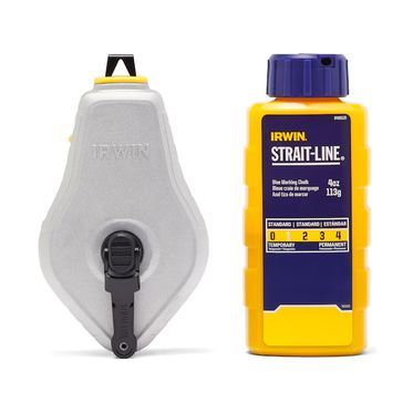 IRWIN Strait-Line Classic Aluminum Chalk Reel w/ 4 oz. Blue Chalk