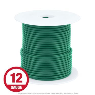 Primary Wire 12 Gauge Green 100 ft. Spool