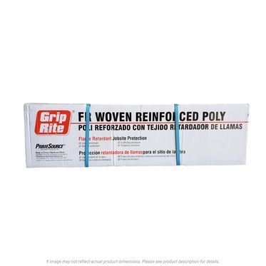 20’ x 100’ Flame Retardant White Woven Reinforced Poly Sheeting