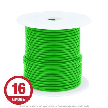 Primary Wire 16 Gauge Green 100 ft. Spool