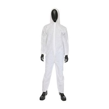 Disposable Hooded SMS Coverall with Elastic Wrist & Ankle, Large, 25 per Case