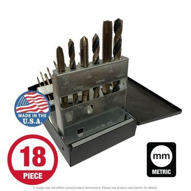 Viking #57990 SP-18TDM Premium Metric Tap & Drill Set (18 Piece)