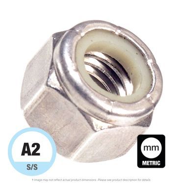 M24-3.0 Stainless Steel Nylon Insert Locknut A2