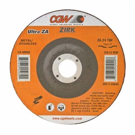 Depressed Center Wheel 60 Pack 4 1//2 in Dia 1//4 in Thick 5//8 Arbor Hardness Grade N