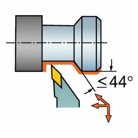 Sandvik Coromant C5-MWLNL-22110-08 T-Max P Cutting Unit for Turning Cx-MWLNR//L 22 mm Functional Width Tool Style WNMG 08 04 08 Master Insert INT 110 mm Functional Length Left Hand