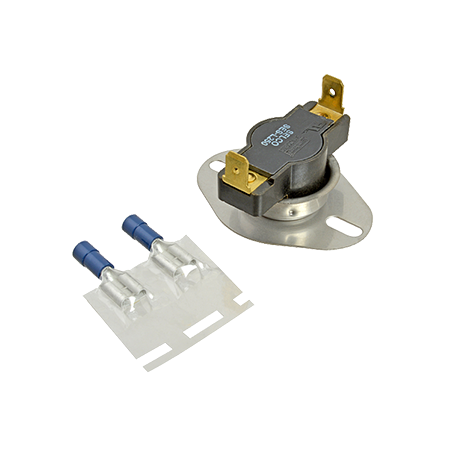 Allpoints 48-1065 High Limit, 250 F fixed temperature, 1-1/2" screw centers, includes: (2) 1/4" tab