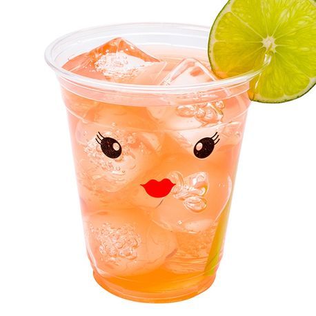 COLD CUP 12oz 4"h PET CLEAR MADAME VISAGE 100/cs