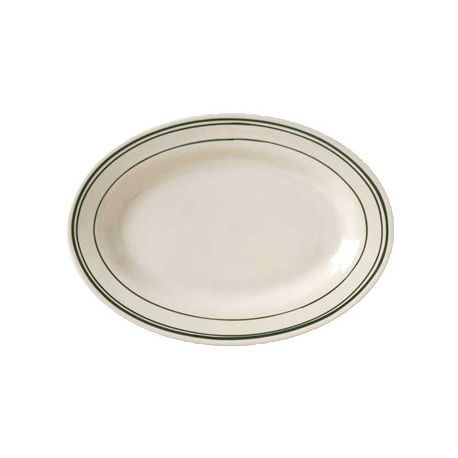 DEL MAR GREEN PLATTER 5-5/8 X 8-1/8 2 DZ/CS